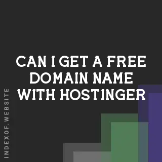 Can I get a free domain name with Hostinger? Banners