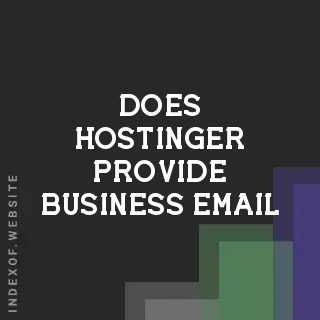 Does Hostinger provide business email? Banners